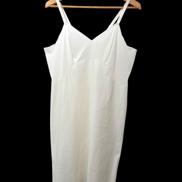 Vintage SHADOWLINE Full Slip White with Modest Lace Accent Size 40 EUC - Picture 1 of 6